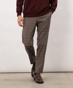 COMME CA ISM / コムサイズム スラックス・ドレスパンツ | 【スマートベーシックパンツ】ストレッチツイル チェック 両面起毛 テーパードスラックス