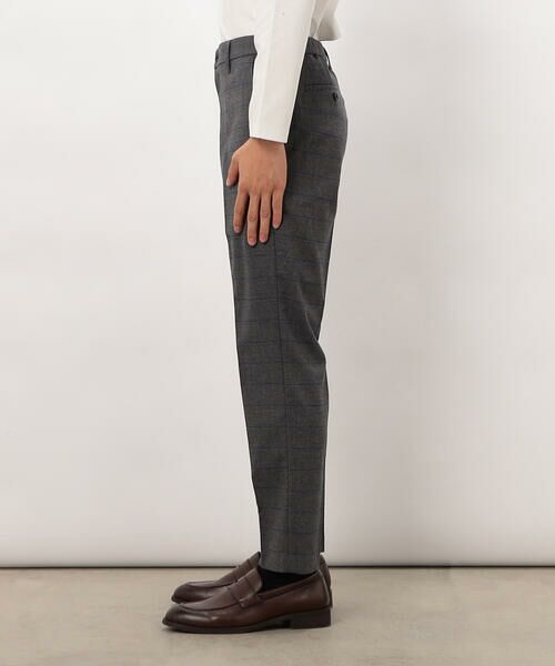COMME CA ISM / コムサイズム スラックス・ドレスパンツ | 【スマートベーシックパンツ】ストレッチツイル チェック 両面起毛 テーパードスラックス | 詳細9
