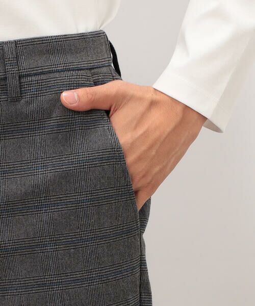 COMME CA ISM / コムサイズム スラックス・ドレスパンツ | 【スマートベーシックパンツ】ストレッチツイル チェック 両面起毛 テーパードスラックス | 詳細13
