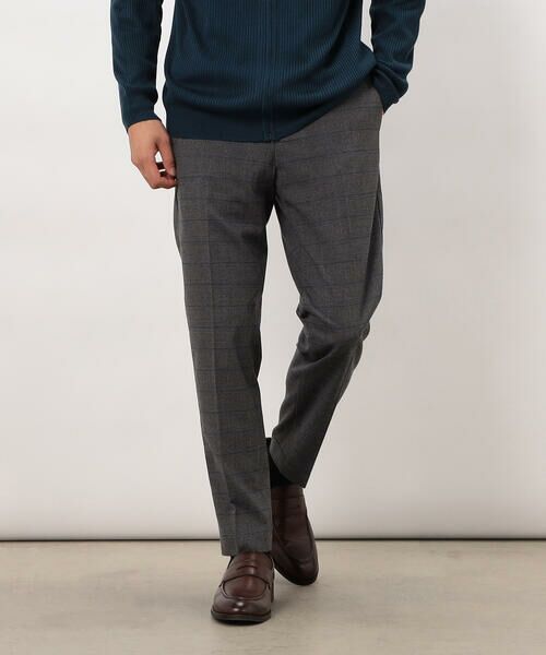 COMME CA ISM / コムサイズム スラックス・ドレスパンツ | 【スマートベーシックパンツ】ストレッチツイル チェック 両面起毛 テーパードスラックス | 詳細5