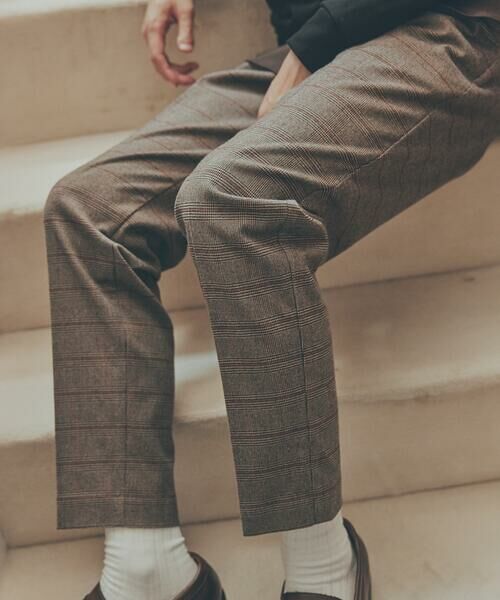 COMME CA ISM / コムサイズム スラックス・ドレスパンツ | 【スマートベーシックパンツ】ストレッチツイル チェック 両面起毛 テーパードスラックス | 詳細16