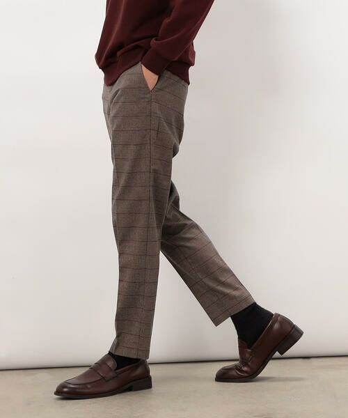 COMME CA ISM / コムサイズム スラックス・ドレスパンツ | 【スマートベーシックパンツ】ストレッチツイル チェック 両面起毛 テーパードスラックス | 詳細23