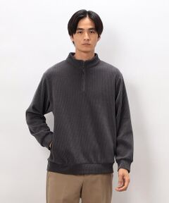 COMME CA ISM / コムサイズム カットソー | カットコールハーフジッププルオーバー