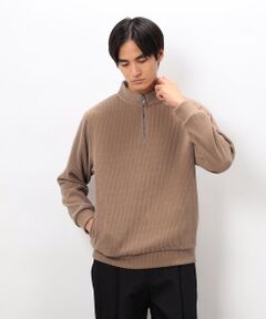 COMME CA ISM / コムサイズム カットソー | カットコールハーフジッププルオーバー