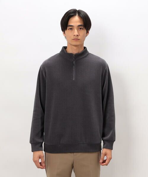 COMME CA ISM / コムサイズム カットソー | カットコールハーフジッププルオーバー | 詳細11
