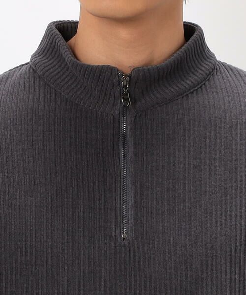 COMME CA ISM / コムサイズム カットソー | カットコールハーフジッププルオーバー | 詳細14