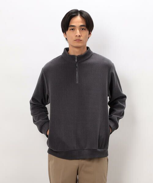 COMME CA ISM / コムサイズム カットソー | カットコールハーフジッププルオーバー | 詳細8