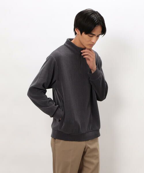 COMME CA ISM / コムサイズム カットソー | カットコールハーフジッププルオーバー | 詳細9