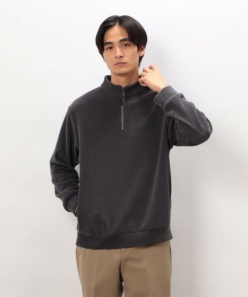 COMME CA ISM / コムサイズム カットソー | カットコールハーフジッププルオーバー | 詳細10