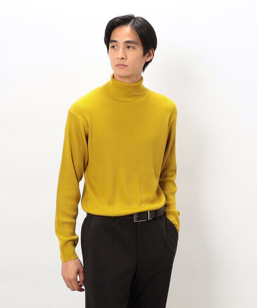 COMME CA ISM / コムサイズム ニット・セーター | 日本の色 リブタートルニット(金糸雀色(イエロー))
