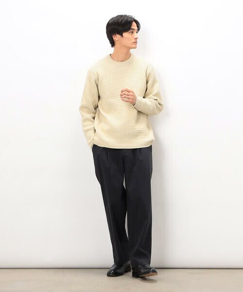 COMME CA ISM / コムサイズム ニット・セーター | ワッフルクルーネックニット | 詳細2