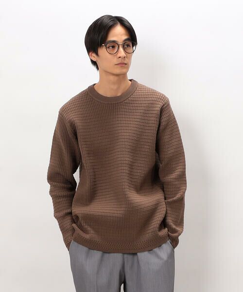COMME CA ISM / コムサイズム ニット・セーター | ワッフルクルーネックニット | 詳細24