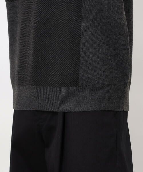 COMME CA ISM / コムサイズム ニット・セーター | チェック柄ジャガード クルーネックニット | 詳細13