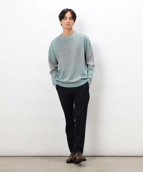 COMME CA ISM / コムサイズム ニット・セーター | チェック柄ジャガード クルーネックニット | 詳細20