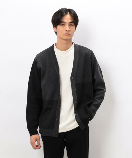 COMME CA ISM / コムサイズム カーディガン・ボレロ | チェック柄ジャガードカーディガン | 詳細3