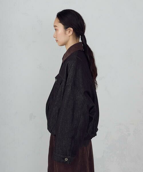 COMME CA ISM / コムサイズム ブルゾン | 衿コーデュロイ デニムブルゾン / セットアップ対応 | 詳細7