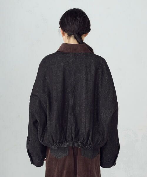 COMME CA ISM / コムサイズム ブルゾン | 衿コーデュロイ デニムブルゾン / セットアップ対応 | 詳細8