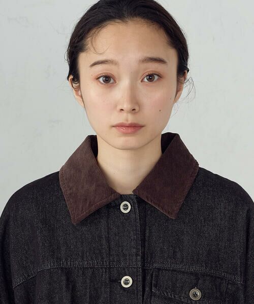 COMME CA ISM / コムサイズム ブルゾン | 衿コーデュロイ デニムブルゾン / セットアップ対応 | 詳細9