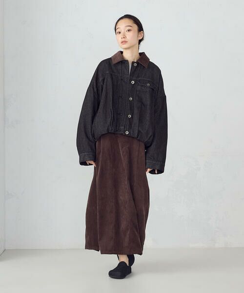 COMME CA ISM / コムサイズム ブルゾン | 衿コーデュロイ デニムブルゾン / セットアップ対応 | 詳細1