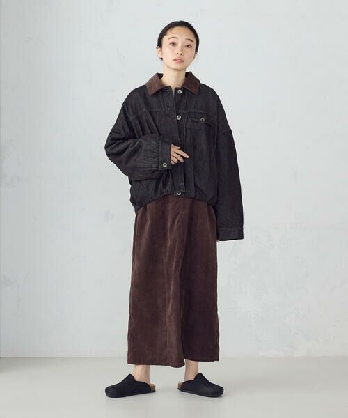 COMME CA ISM / コムサイズム ブルゾン | 衿コーデュロイ デニムブルゾン / セットアップ対応 | 詳細2