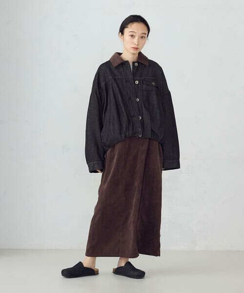 COMME CA ISM / コムサイズム ブルゾン | 衿コーデュロイ デニムブルゾン / セットアップ対応 | 詳細3