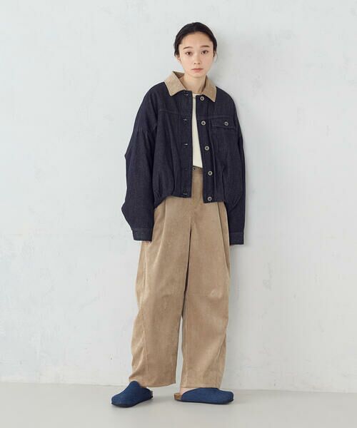 COMME CA ISM / コムサイズム ブルゾン | 衿コーデュロイ デニムブルゾン / セットアップ対応 | 詳細18
