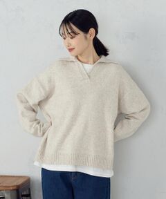 COMME CA ISM / コムサイズム ニット・セーター | 【セットアイテム】スキッパーニット＋長袖Tシャツ