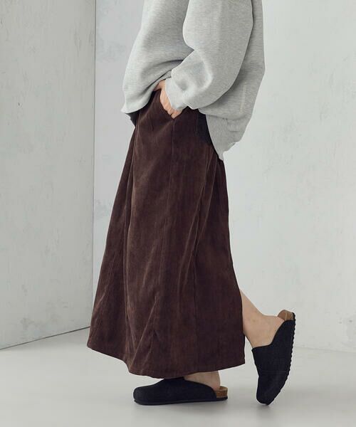 COMME CA ISM / コムサイズム ロング・マキシ丈スカート | コーデュロイ Ａラインスカート / セットアップ対応 | 詳細5