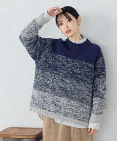 COMME CA ISM / コムサイズム ニット・セーター | 変形　鹿の子　グラデーション　ニット