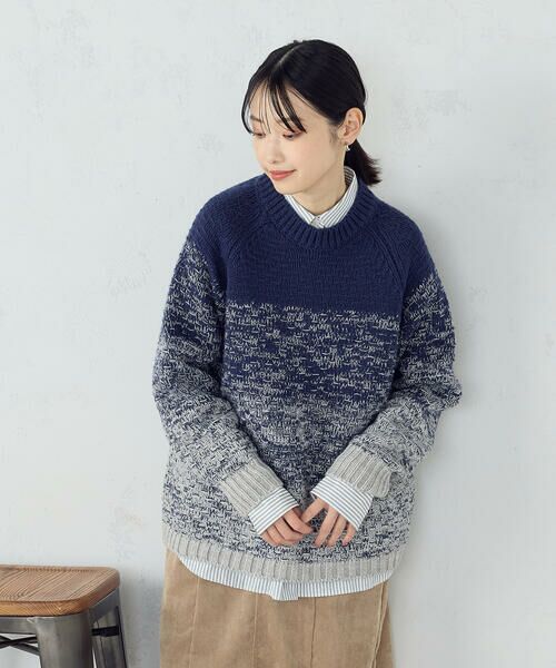 COMME CA ISM / コムサイズム ニット・セーター | 変形　鹿の子　グラデーション　ニット | 詳細3