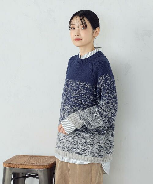 COMME CA ISM / コムサイズム ニット・セーター | 変形　鹿の子　グラデーション　ニット | 詳細4
