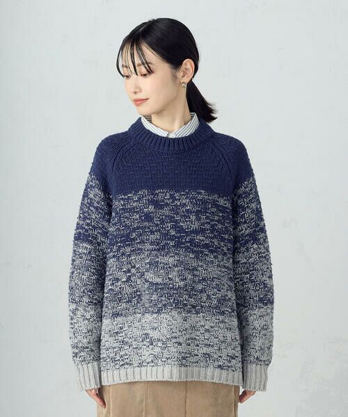 COMME CA ISM / コムサイズム ニット・セーター | 変形　鹿の子　グラデーション　ニット | 詳細5