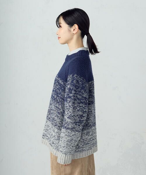 COMME CA ISM / コムサイズム ニット・セーター | 変形　鹿の子　グラデーション　ニット | 詳細6