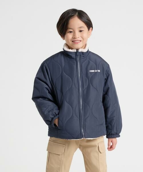 COMME CA ISM/コムサイズム 【オンライン限定カラー:ブラック】リバーシブル キルト×ボア ブルゾン ネイビー 120cm COMME CA ISM/コムサイズム 【オンライン限定カラー:ブラック】リバーシブル キルト×ボア ブルゾン ネイビー 120cm