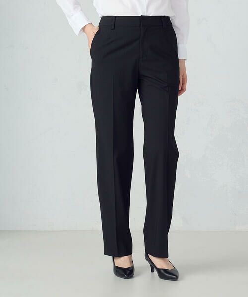 COMME CA ISM / コムサイズム セットアップ | 【セットアップ対応】SUPER-TEX ウール混トロピカル ストレッチパンツ（ブラック）