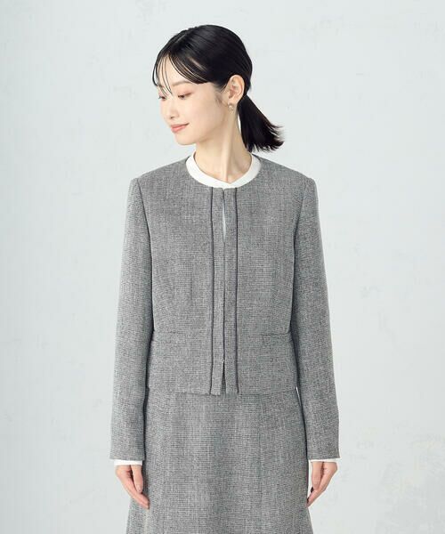 COMME CA ISM / コムサイズム ノーカラージャケット | 【セットアップ対応】ラメツイード ジャケット | 詳細14
