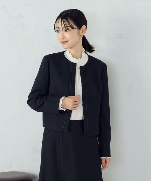 COMME CA ISM / コムサイズム ノーカラージャケット | 【セットアップ対応】ラメツイード ジャケット | 詳細19