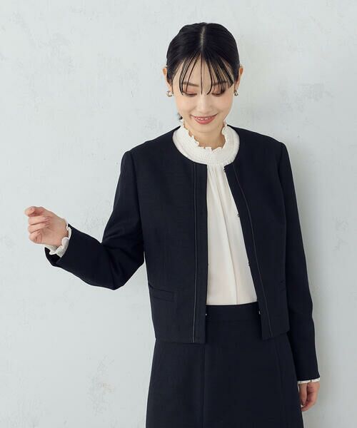 COMME CA ISM / コムサイズム ノーカラージャケット | 【セットアップ対応】ラメツイード ジャケット | 詳細20