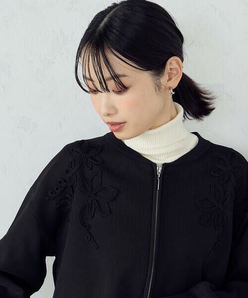 COMME CA ISM / コムサイズム ブルゾン | コード刺繍 ドッキングシルエットブルゾン / セットアップ対応 | 詳細10