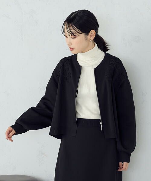 COMME CA ISM / コムサイズム ブルゾン | コード刺繍 ドッキングシルエットブルゾン / セットアップ対応 | 詳細5
