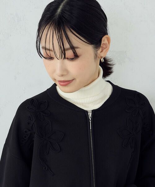 COMME CA ISM / コムサイズム ブルゾン | コード刺繍 ドッキングシルエットブルゾン / セットアップ対応 | 詳細9