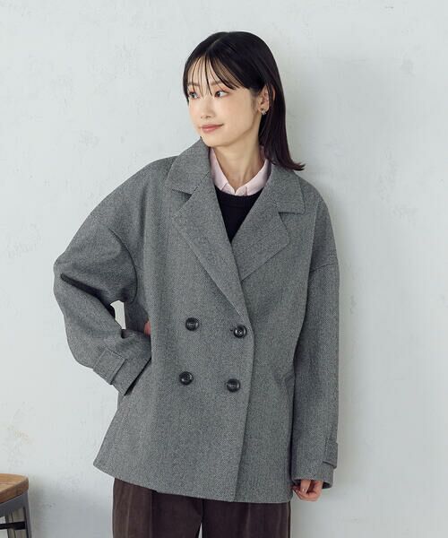 COMME CA ISM / コムサイズム ピーコート | オーバーサイズ Pコート | 詳細27