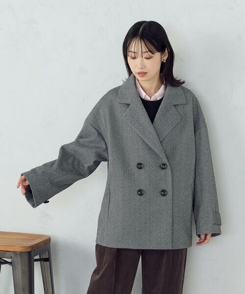 COMME CA ISM / コムサイズム ピーコート | オーバーサイズ Pコート | 詳細28
