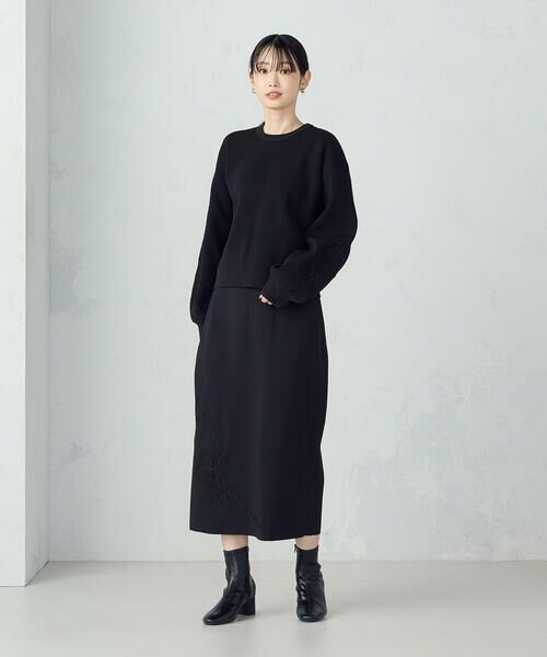 COMME CA ISM / コムサイズム ロング・マキシ丈スカート | コード刺繍 ナロースカート / セットアップ対応 | 詳細2