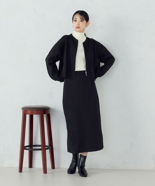 COMME CA ISM / コムサイズム ロング・マキシ丈スカート | コード刺繍 ナロースカート / セットアップ対応 | 詳細4