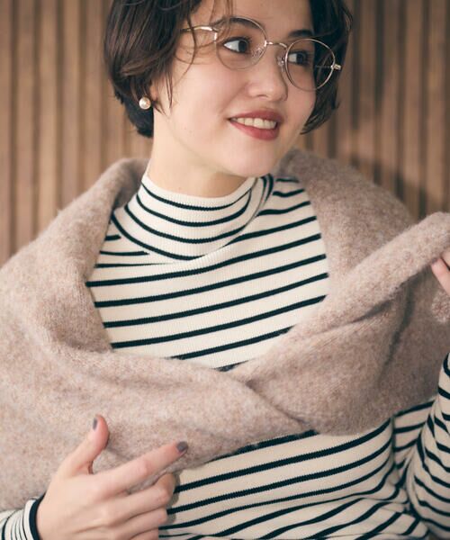 COMME CA ISM / コムサイズム ニット・セーター | 【ウォッシャブル】ベーシック ボーダー ハイネックニット | 詳細1