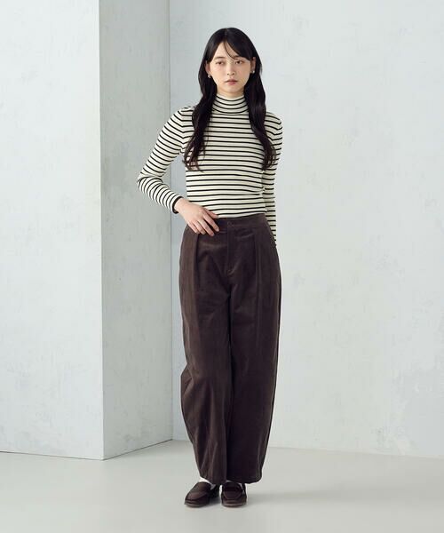 COMME CA ISM / コムサイズム ニット・セーター | 【ウォッシャブル】ベーシック ボーダー ハイネックニット | 詳細4