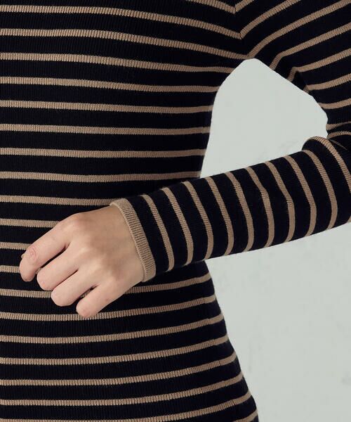 COMME CA ISM / コムサイズム ニット・セーター | 【ウォッシャブル】ベーシック ボーダー ハイネックニット | 詳細18