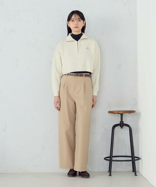 COMME CA ISM / コムサイズム ニット・セーター | 【ウォッシャブル】ワンポイント 刺繍 ハーフジップニット | 詳細1