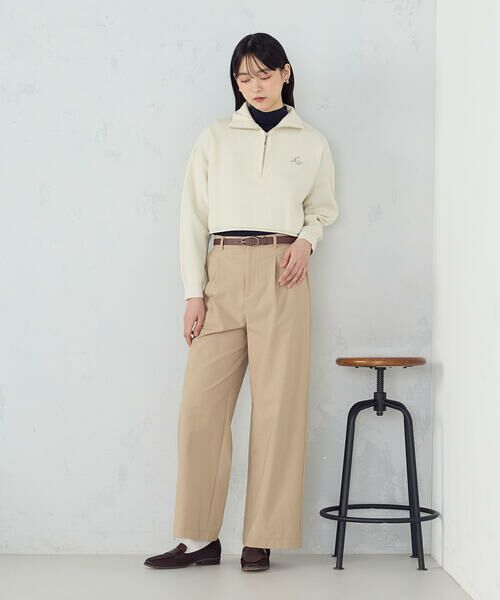 COMME CA ISM / コムサイズム ニット・セーター | 【ウォッシャブル】ワンポイント 刺繍 ハーフジップニット | 詳細2